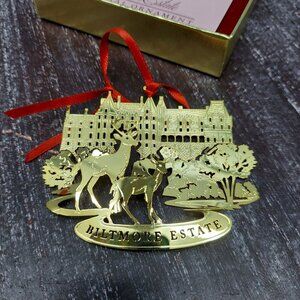 Biltmore Estate Centennial Ornament 1895-1995 Gold-Plated Collectors Keepsake In